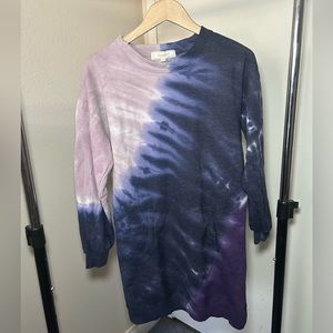 Tie-dye sweater dress with pockets size M
